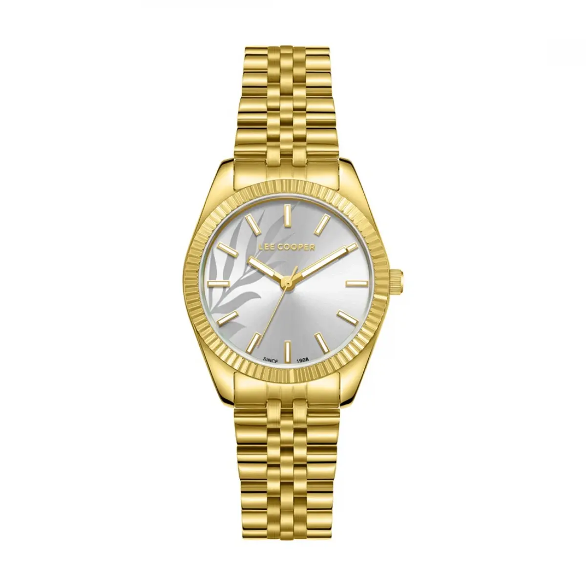 Lee Cooper LC08102.130 Kadın Kol Saati | Altın Renkli Kasa & Çelik Kordon