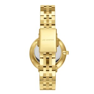 Lee Cooper LC08077.120 Kadın Kol Saati – Altın Çelik Kasa, İnci Beyazı Kadran, Taşlı Zarif Tasarım