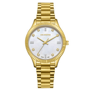 Lee Cooper LC08079.120 Kadın Kol Saati – Altın Renk, Taş Detaylı, Çelik Kasa