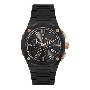 Wainer WA.10000-C Erkek Kol Saati – Çelik Kasa, Siyah Kadran, Swiss Quartz Mekanizma