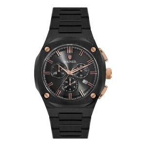 Wainer WA.10000-C Erkek Kol Saati – Çelik Kasa, Siyah Kadran, Swiss Quartz Mekanizma