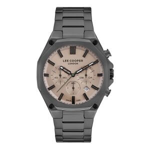 Lee Cooper LC07319.060 Kol Saati -  | 44 mm Gri Kasa, Şampanya Kadran