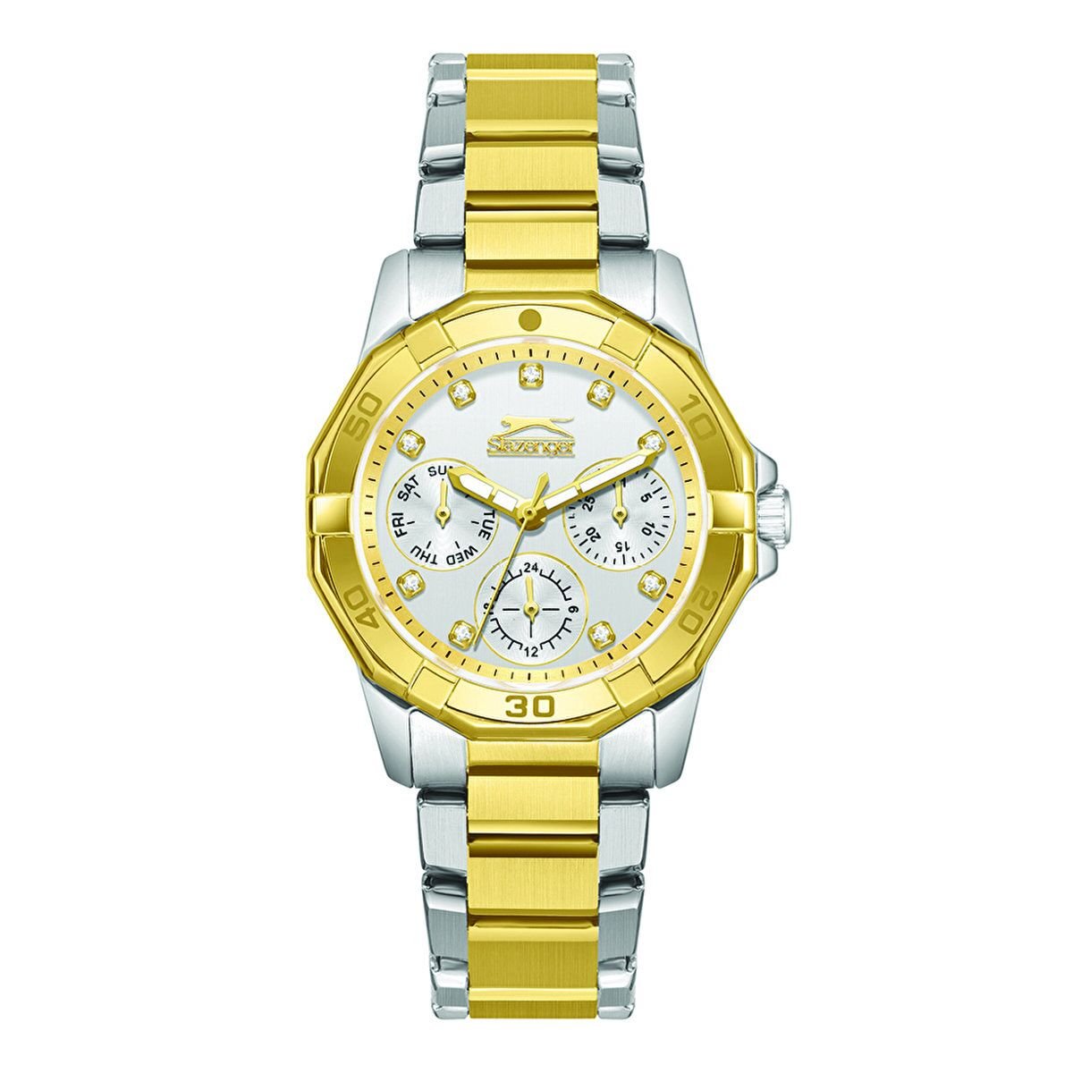 Slazenger Kadın Kol Saati | Çelik Bilezikli Altın Detaylı Şık & Fonksiyonel Tasarım