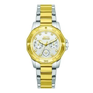 Slazenger Kadın Kol Saati | Çelik Bilezikli Altın Detaylı Şık & Fonksiyonel Tasarım