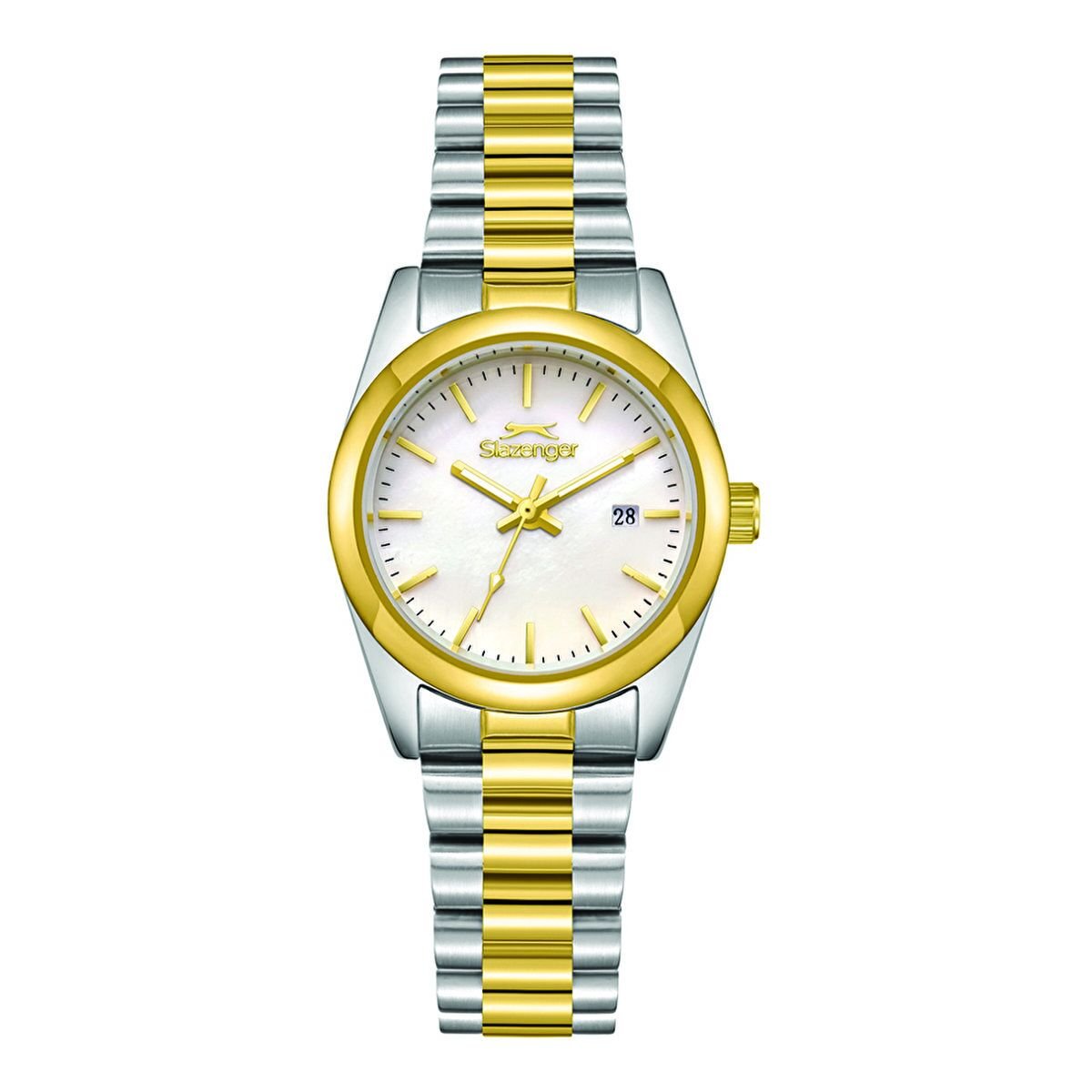 Slazenger SL.09.2473.3.05 Kadın Kol Saati | İki Renkli Çelik Şıklık ve İnci Kadran Zarafeti