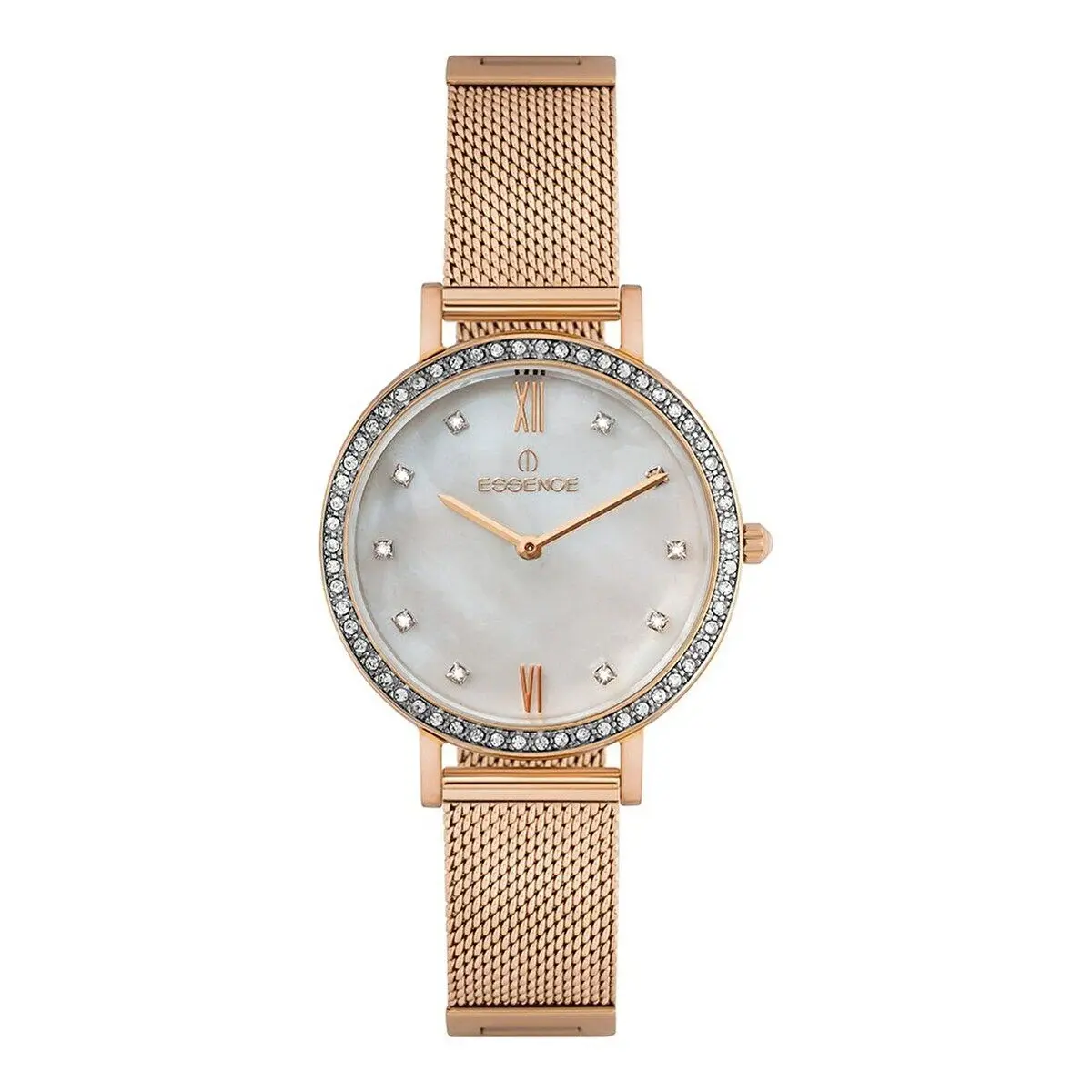 Essence ES6543FE.420 Kadın Kol Saati | 34 mm Sedef Taşlı Kadran, Rose Gold Hasır Kordon