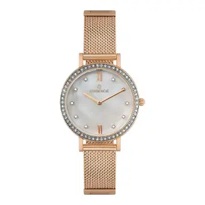 Essence ES6543FE.420 Kadın Kol Saati | 34 mm Sedef Taşlı Kadran, Rose Gold Hasır Kordon