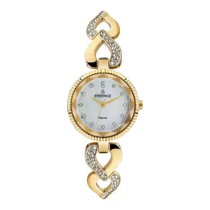 Essence D907.120 Kadın Kol Saati | 26 mm Altın Renkli Taşlı Kasa, Sedef Kadran