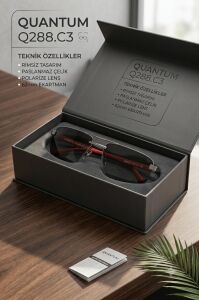 Quantum Erkek Güneş Gözlüğü 58 mm Polarize UV400 Erkek Güneş Gözlüğü
