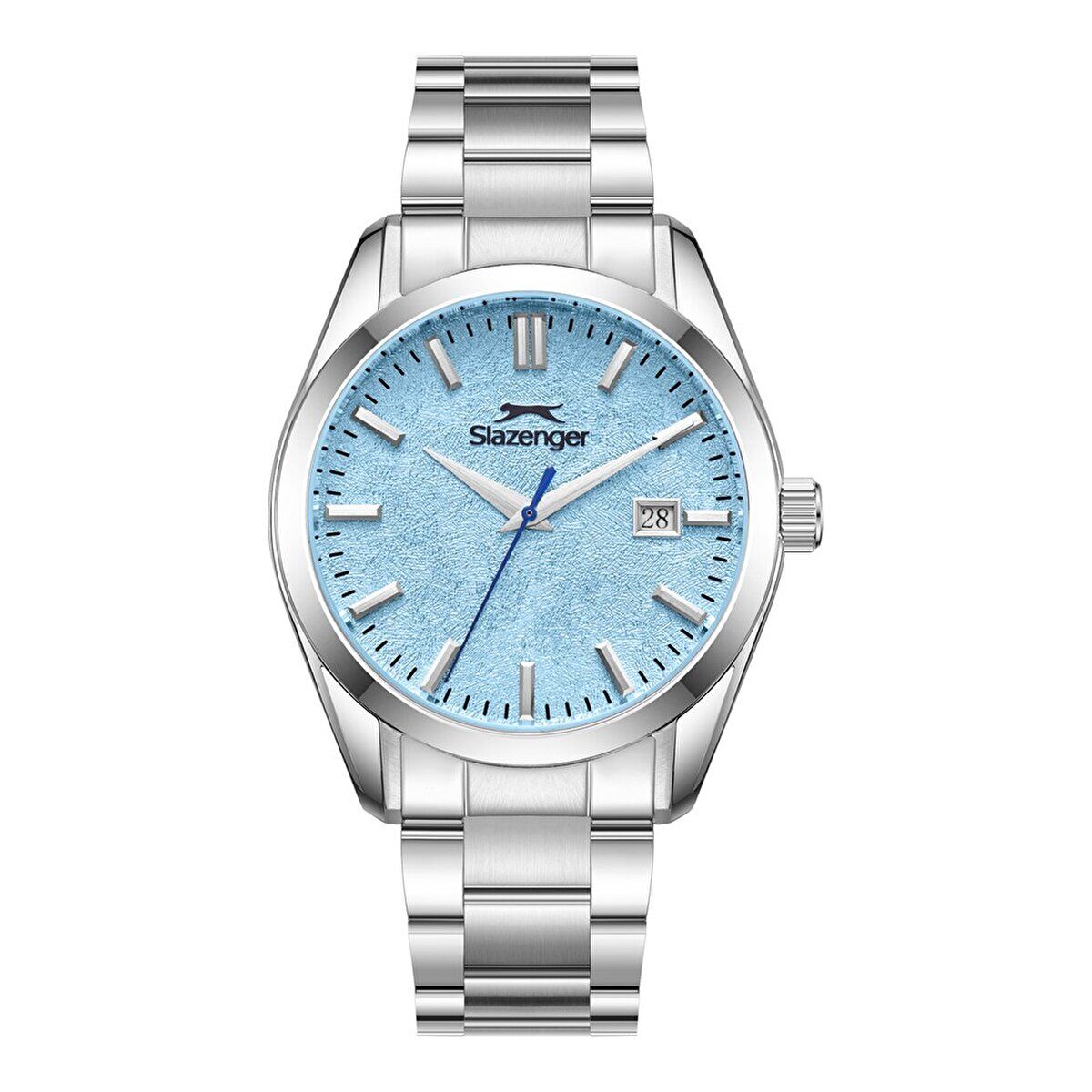 Slazenger  Erkek Analog, Takvimli, 42 mm ,Çelik Kasa,  Tiffany Mavi Kadran Kol Saati